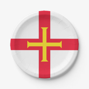 Assiettes En Carton Drapeau de Guernesey