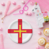 Assiettes En Carton Drapeau de Guernsey (Fête)