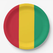 Assiettes En Carton Drapeau de Guinée (Devant)