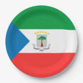 Assiettes En Carton Drapeau de Guinée équatoriale (Devant)