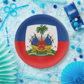 Assiettes En Carton Drapeau de haïtien du Haïti (Fête)