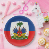Assiettes En Carton Drapeau de haïtien du Haïti (Fête)