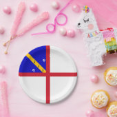 Assiettes En Carton Drapeau de Herm (Fête)