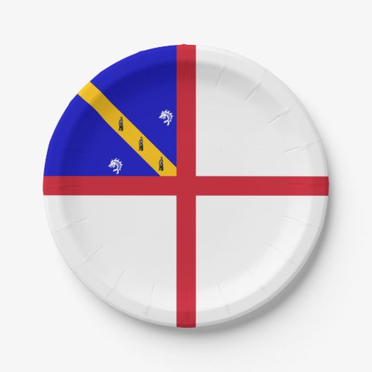 Assiettes En Carton Drapeau de Herm (Devant)