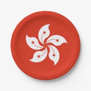 Assiettes En Carton Drapeau de Hong Kong