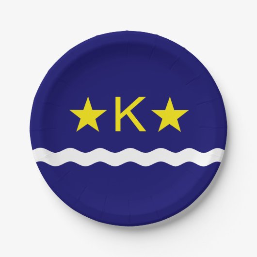 Assiettes En Carton Drapeau de Kinshasa, Plaques de papier Congo (Devant)