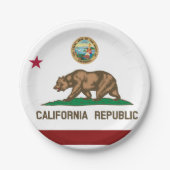 Assiettes En Carton Drapeau de la Californie (Devant)