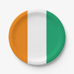 Assiettes En Carton Drapeau de la Côte d'Ivoire