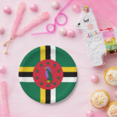 Assiettes En Carton Drapeau de la Dominique (Fête)