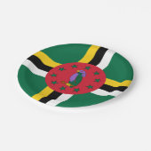 Assiettes En Carton Drapeau de la Dominique (Angle)