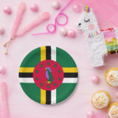 Assiettes En Carton Drapeau de la Dominique (Fête)