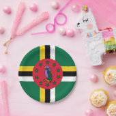 Assiettes En Carton Drapeau de la Dominique (Fête)