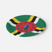 Assiettes En Carton Drapeau de la Dominique (Angle)