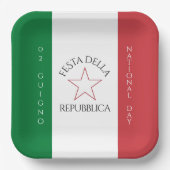 Assiettes En Carton Drapeau de la Festa della Repubblica (Recto)