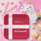 Assiettes En Carton Drapeau de la fête nationale danoise Danmark Grund (Fête)