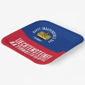 Assiettes En Carton Drapeau de la fête nationale du Liechtenstein (Angulaire)