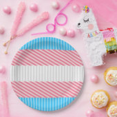 Assiettes En Carton Drapeau de la fierté transgenre Abstraite de la ba (Fête)