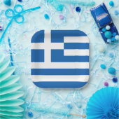 Assiettes En Carton Drapeau de la Grèce (Fête)