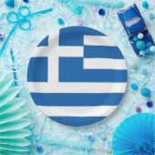Assiettes En Carton Drapeau de la Grèce (Fête)