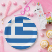 Assiettes En Carton Drapeau de la Grèce (Fête)