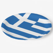 Assiettes En Carton Drapeau de la Grèce (Angle)