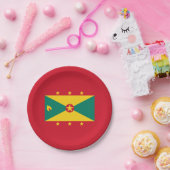 Assiettes En Carton Drapeau de la Grenade (Fête)