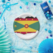 Assiettes En Carton Drapeau de la Grenade (Fête)