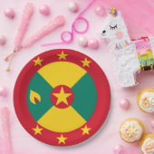 Assiettes En Carton Drapeau de la Grenade (Fête)