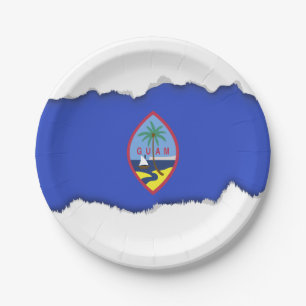 Assiettes En Carton Drapeau de la Guam