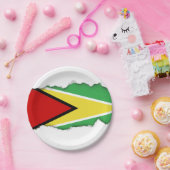 Assiettes En Carton Drapeau de la Guyane (Fête)
