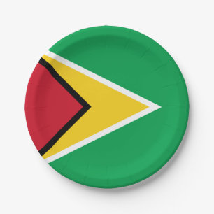 Assiettes En Carton Drapeau de la Guyane