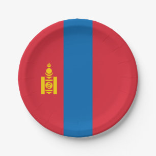 Assiettes En Carton Drapeau de la Mongolie