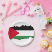 Assiettes En Carton Drapeau de la Palestine (Fête)