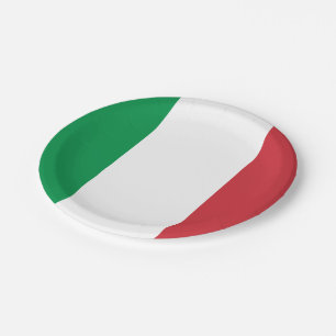 Assiettes En Carton Drapeau de la plaque d'Italie