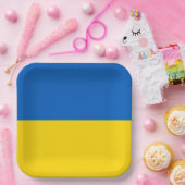 Assiettes En Carton Drapeau de la plaque d'Ukraine (Fête)