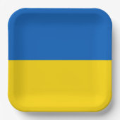 Assiettes En Carton Drapeau de la plaque d'Ukraine (Recto)