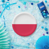 Assiettes En Carton Drapeau de la Pologne (Fête)