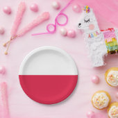 Assiettes En Carton Drapeau de la Pologne (Fête)