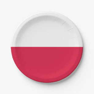 Assiettes En Carton Drapeau de la Pologne Plaques de papier