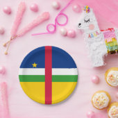 Assiettes En Carton Drapeau de la République centrafricaine (Fête)