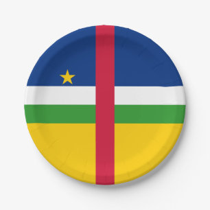 Assiettes En Carton Drapeau de la République centrafricaine