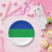 Assiettes En Carton Drapeau de la République de Komi (Fête)