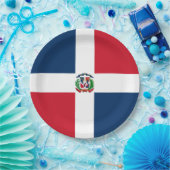 Assiettes En Carton Drapeau de la République dominicaine (Fête)