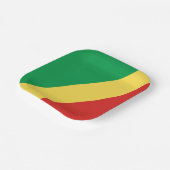 Assiettes En Carton Drapeau de la République du Congo (Angulaire)