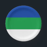 Assiettes En Carton Drapeau de la République Komi<br><div class="desc">Drapeau patriotique de la République Komi</div>