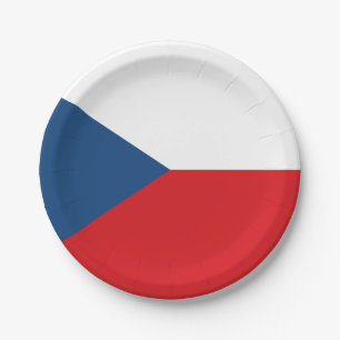 Assiettes En Carton Drapeau de la République tchèque