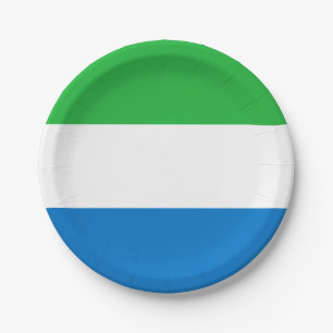 Assiettes En Carton Drapeau de la Sierra Leone