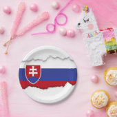 Assiettes En Carton Drapeau de la Slovaquie (Fête)