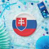Assiettes En Carton Drapeau de la Slovaquie (Fête)
