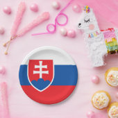 Assiettes En Carton Drapeau de la Slovaquie (Fête)